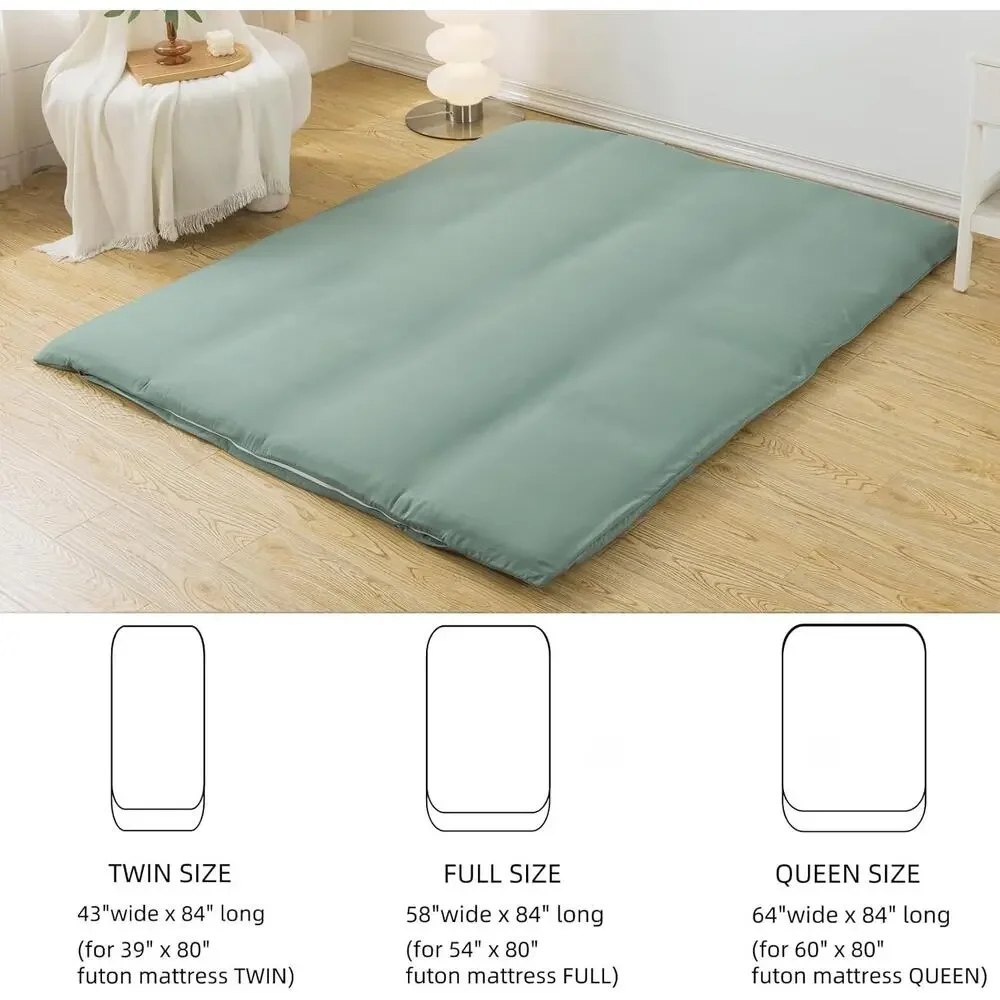 Futon Cover for Traditional Japanese Futon Floor Mattress Cover